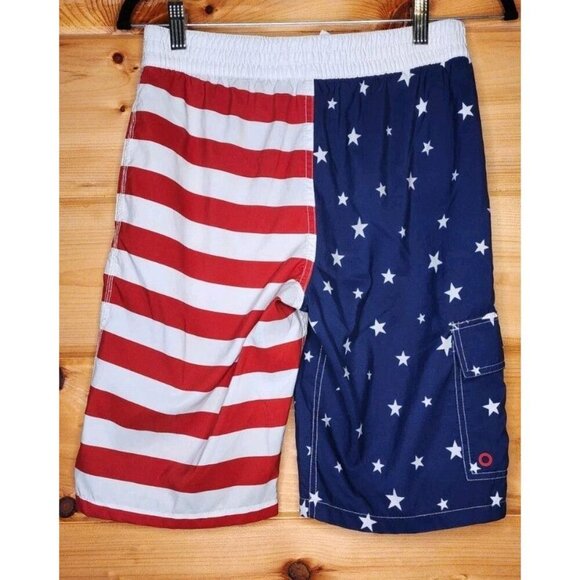 Polo Ralph Lauren Kids Patriotic Flag Swim Trunk Shorts Red White Blue L 14/16 - Picture 10 of 16